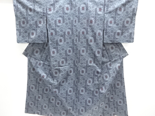 JAPANESE KIMONO / OSHIMA TSUMUGI / WOVEN SHIKISHI PATTERN